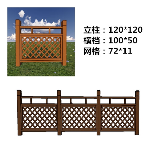 杭州塑木围栏栏杆